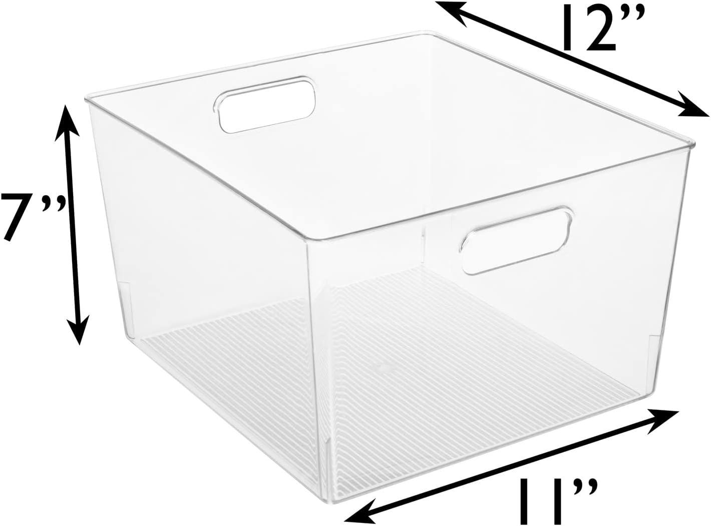 imageClearSpace Clear Plastic Storage Bins XL 8 Pack Perfect Kitchen or Pantry Organization Fridge Organizer and Storage Bins Cabinet Organizers6 Pack