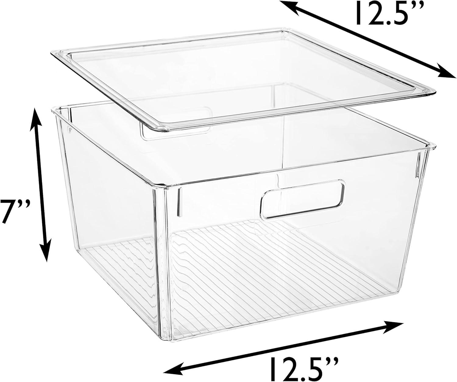 imageClearSpace Plastic Storage Bins with Lids XL Perfect Kitchen Organization or Pantry Storage FridgeCabinet Organizers8 Pack XL