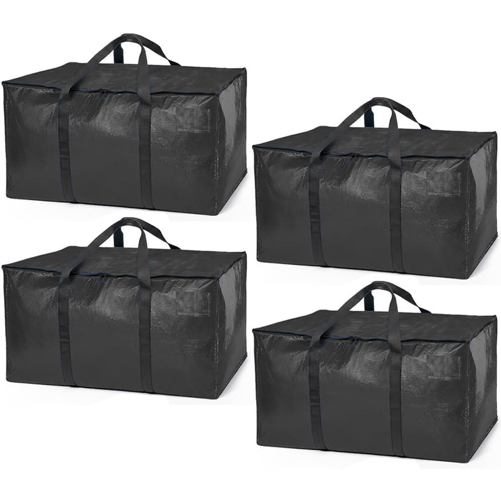imageClearSpace Heavy Duty Moving Bags or Storage Bag Large Moving Boxes with Backpack Straps Zippers amp Handles Perfect for Moving College Dorm Traveling Camping Christmas Decorations 2 PackBlack