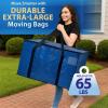 ClearSpace Heavy Duty Moving Bags or Storage Bag – Large Moving Boxes with Backpack Straps, Zippers & Handles – Perfect for Moving, College Dorm, Traveling, Camping, Christmas Decorations, 2 Pack(Blue)