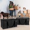ClearSpace Heavy Duty Moving Bags or Storage Bag – Large Moving Boxes with Backpack Straps, Zippers & Handles – Perfect for Moving, College Dorm, Traveling, Camping, Christmas Decorations, 2 Pack(Black)