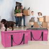 ClearSpace Heavy Duty Moving Bags or Storage Bag – Large Moving Boxes with Backpack Straps, Zippers & Handles – Perfect for Moving, College Dorm, Traveling, Camping, Christmas Decorations, 2 Pack(Pink)