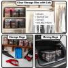 ClearSpace Heavy Duty Moving Bags or Storage Bags – Clear Storage Bins with Lids, Large Moving Boxes with Backpack Straps & Zippers,– Packing Box & Moving Supplies for College Dorm, 3 Pack(3 Pack)