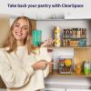 ClearSpace Pantry Organization and Storage Bins with Removable Dividers & Lids – Perfect Pantry Organizers or Kitchen Organization – Refrigerator Organizer Bins, Cabinet Organizers, 4 Pack(10″ x 6″ x 3″ – 4 Pack)