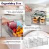 ClearSpace Pantry Organization and Storage Bins with Removable Dividers & Lids – Perfect Pantry Organizers or Kitchen Organization – Refrigerator Organizer Bins, Cabinet Organizers, 4 Pack(10″ x 6″ x 3″ – 2 Pack)