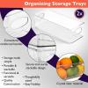 ClearSpace Plastic Pantry Organization and Food Storage Bin – Great Kitchen Storage – Fridge Organizer Bins – 4 Pack(2 Pack)