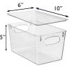 ClearSpace Plastic Pantry Organization and Storage Bins with Lids – Perfect Kitchen Organization or Kitchen Storage – Fridge Organizer, Refrigerator Organizer Bins, Cabinet Organizers(4 Pack)
