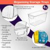 ClearSpace Plastic Storage Bins with Lids XL – Perfect Kitchen Organization or Pantry Storage – Fridge/Cabinet Organizers(4 Pack)