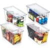 ClearSpace Plastic Storage Bins with Lids XL – Perfect Kitchen Organization or Pantry Storage – Fridge/Cabinet Organizers(4 Pack)