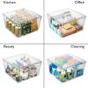 ClearSpace Plastic Storage Bins with Lids XL – Perfect Kitchen Organization or Pantry Storage – Fridge/Cabinet Organizers(4 Pack XL)