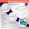 ClearSpace Plastic Storage Bins with Lids X-Large – Perfect Kitchen Organization, Desk Organizer or Pantry Storage – Desktop Organizer, Pantry Organization and Storage Bins, Cabinet Organizers(4 Pack)