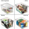 ClearSpace Plastic Storage Bins with Lids X-Large – Perfect Kitchen Organization, Desk Organizer or Pantry Storage – Desktop Organizer, Pantry Organization and Storage Bins, Cabinet Organizers(4 Pack)