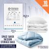 Vacuum Seal Bags for Clothing Travel, 10 Jumbo – Space Saver Vacuum Storage Bags, Blanket & Clothes Storage Bags Vacuum Sealed – Hand Pump Included, Bolsas Para Guardar Ropa Al Vacío