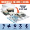 Vacuum Seal Bags for Clothing Travel, 12 Combo – Space Saver Vacuum Storage Bags, Blanket & Clothes Storage Bags Vacuum Sealed – Hand Pump Included, Bolsas Para Guardar Ropa Al Vacío
