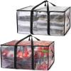 ClearSpace Oversized Moving Bags or Storage Bag – Large Moving Boxes with Backpack Straps, Zippers & Handles – Heavy-Duty Packing Bags for Moving, College Dorm, Christmas Decorations, 2 Pack(Clear)