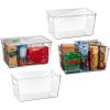 ClearSpace Plastic Pantry Organization and Storage Bins with Lids – Perfect Kitchen Organization or Kitchen Storage – Fridge Organizer, Refrigerator Organizer Bins, Cabinet Organizers(4 Pack)