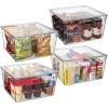 ClearSpace Plastic Storage Bins with Lids XL – Perfect Kitchen Organization or Pantry Storage – Fridge/Cabinet Organizers(4 Pack XL)