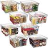 ClearSpace Plastic Storage Bins with Lids XL – Perfect Kitchen Organization or Pantry Storage – Fridge/Cabinet Organizers(8 Pack XL)