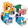 ClearSpace Plastic Storage Bins With lids, 8 Pack – Perfect Pantry Organization and Storage – Fridge Organizer, Pantry Storage Containers and Storage Bins, Cabinet Organizers(4 Pack)