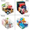 ClearSpace Plastic Storage Bins with Divider – Perfect Kitchen Organization or Pantry Storage – Fridge Organizer, Pantry Organization and Storage Bins, Cabinet Organizers
