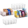 ClearSpace Plastic Pantry Organization and Storage Bins with Removable Dividers – XL Perfect Kitchen / Refrigerator/ Cabinet Organizers, 2 Pack(4 Pack)