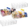 ClearSpace Plastic Pantry Organization and Storage Bins with Removable Dividers – XL Perfect Kitchen / Refrigerator/ Cabinet Organizers, 2 Pack(4 Pack XL)