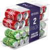 ClearSpace Soda Can Organizer & Soda Can Dispenser for Refrigerator – Fridge Organizer & Stackable Drink Organizer for Fridge or Refrigerator – Holds 12 Cans Each, BPA Free – 2 Pack(2 pack)