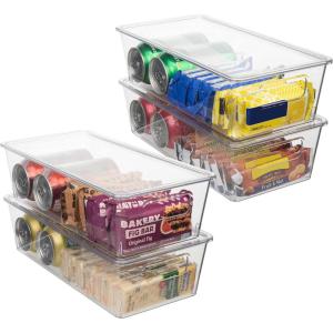 ClearSpace Pantry Organizers and Storage Bins With Lids – Snack Organizer for Pantry Shelf, Snack Storage & Snack Bin – Snack Containers for Pantry, Cabinet, Kitchen Organization and Storage