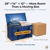 ClearSpace Heavy Duty Moving Bags or Storage Bins with Lids, Clear, 12 Pack(Blue)