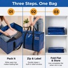 ClearSpace Heavy Duty Moving Bags or Storage Bins with Lids, Clear, 12 Pack(Blue)