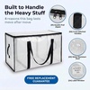 ClearSpace Heavy Duty Moving Bags or Storage Bins with Lids, Clear, 12 Pack(Clear)