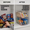ClearSpace Stackable Storage Bins, Front Pantry Organizer, Small, 4 Pack(Medium)