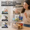 ClearSpace Stackable Storage Bins, Front Pantry Organizer, Small, 4 Pack(Medium)