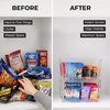 ClearSpace Stackable Storage Bins, Front Pantry Organizer, Small, 4 Pack(Small)