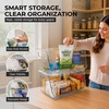 ClearSpace Stackable Storage Bins, Front Pantry Organizer, Small, 4 Pack(Small)