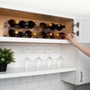 ClearSpace Water Bottle Organizer for Cabinet – Stackable Water Bottle Holder for Cabinet or Wine Rack for Home Organization Storage – Drink Organizer for Fridge, Kitchen Organization, 6 Pack(4 Pack)