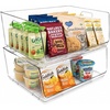 ClearSpace Stackable Storage Bins, Front Pantry Organizer, Small, 4 Pack(Large)