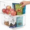 ClearSpace Stackable Storage Bins, Front Pantry Organizer, Small, 4 Pack(Medium)